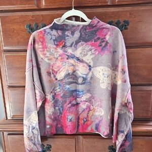 Butterfly Print Sweater in Pink and Purple
